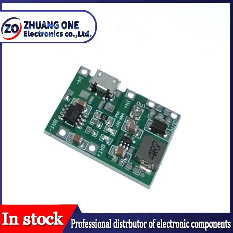 Lithium Li-Ion 18650 3.7V 4.2V Battery Charger Board Dc-Dc Step Up Boost Module Tp4056 Diy Kit Parts