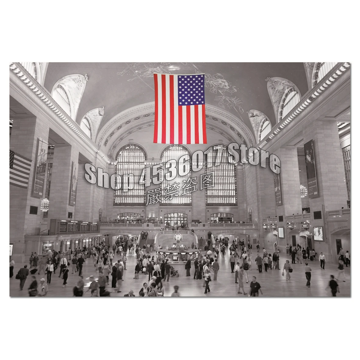 5D Pittura Diamante Fai Da Te Grand Central Station,New York Punto Croce Ricamo Wall Sticker Diamante Mosaico Paesaggio Artigianato