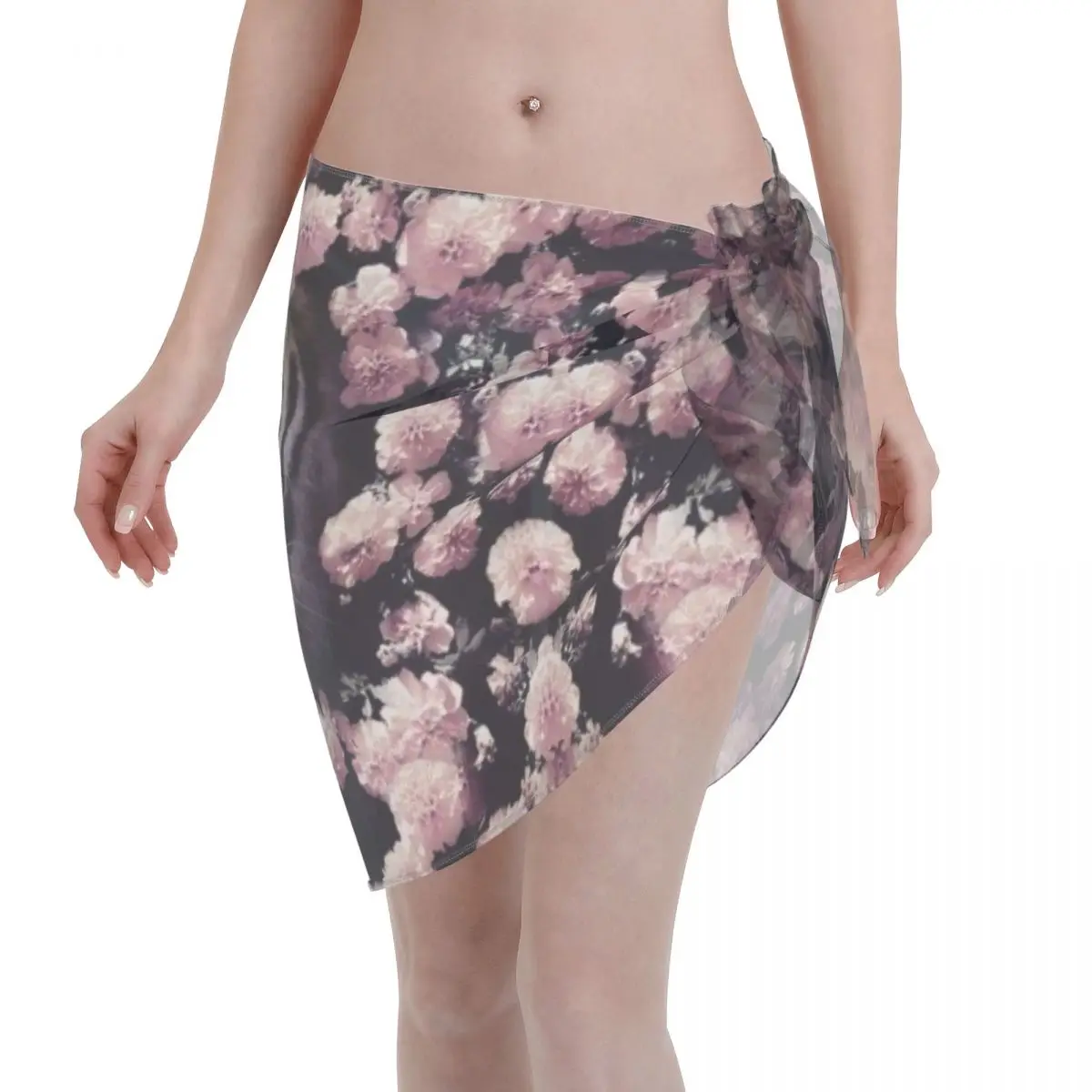 Tiger Wallpaper Flower Nature Scarf Cover Ups Women Perspective Short Skirt Beach Bikini Wrap