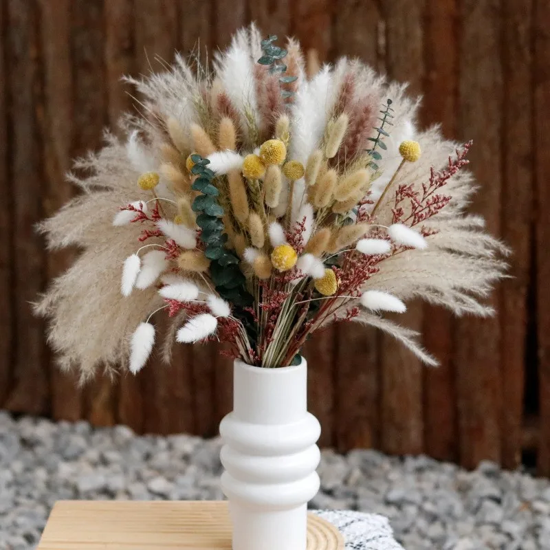 100Pcs Ins Wind Small Reed Flower Bundle Polvere Di Fiori Secchi Mix And Match Finito Dry Flower Bundle Natural True Flower Home Dec