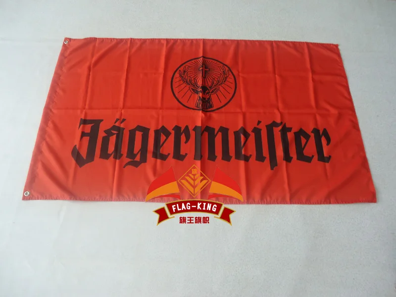 Bandiera Jagermeister, Può Stampare File Personalizzato, Dimensioni 90 X150Cm, 100% Poliestere