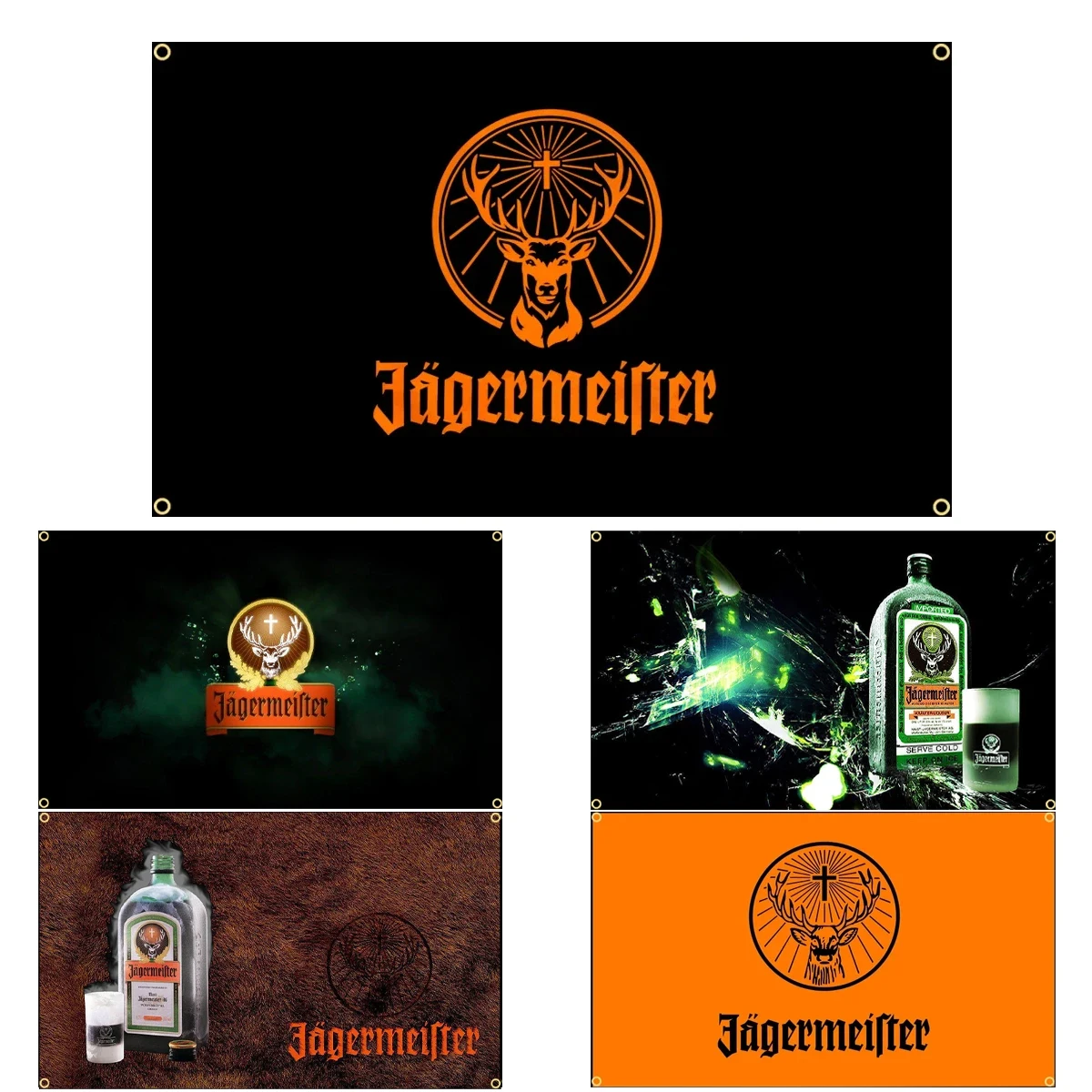 Flagdom 90X150Cm Jagermeister Flag Beer Drink Wall Art Decor Pubblicità 3X5 Ft Sign Pub Club Bar Decor