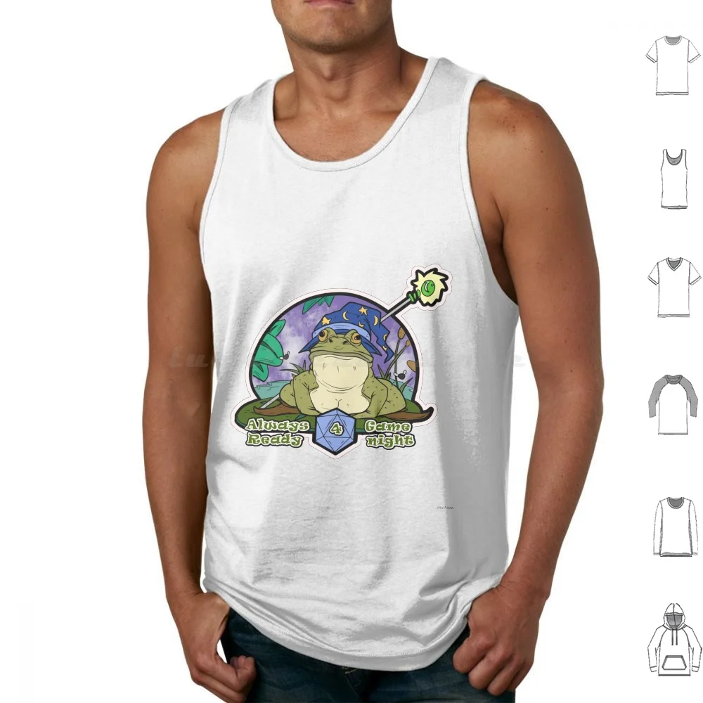 Canottiere Da Notte Sempre Pronte 4 Giochi Stampa Cotton Dnd Game Night Nerdy Frog Toad And Frog Wizard Wizard Funny Cute
