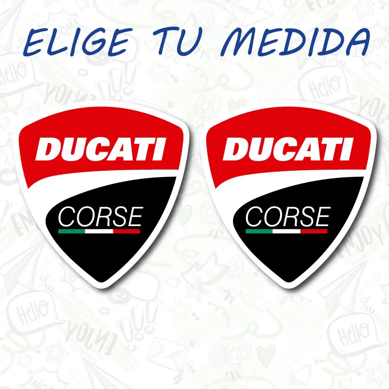 2X Adesivi Ducati Corse Adesivi Moto Decalcomania Moto Pack Kit Vinile