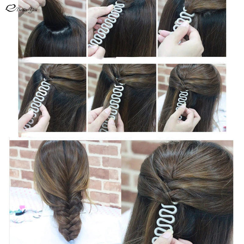 8 Colori Lady French Hair Braiding Tool Hair Twist Braider Facile Da Usare Accessori Fai Da Te Fashion Salon Women Braider Maker Tool