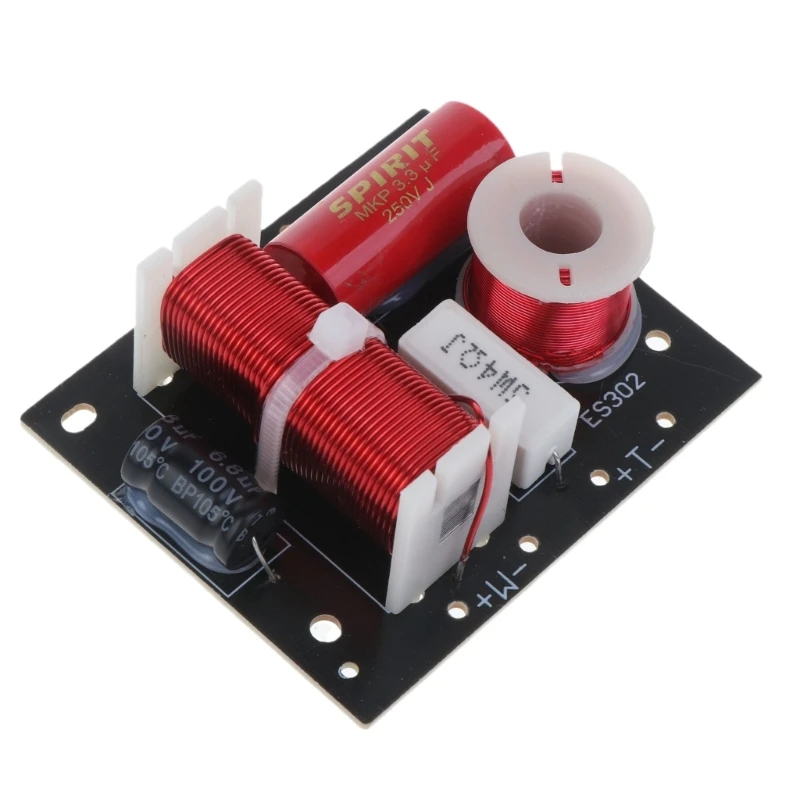 A0Kb 1Pc 400W 2 Way  Speaker Frequency Divider Tweeter Bass Crossover Filter