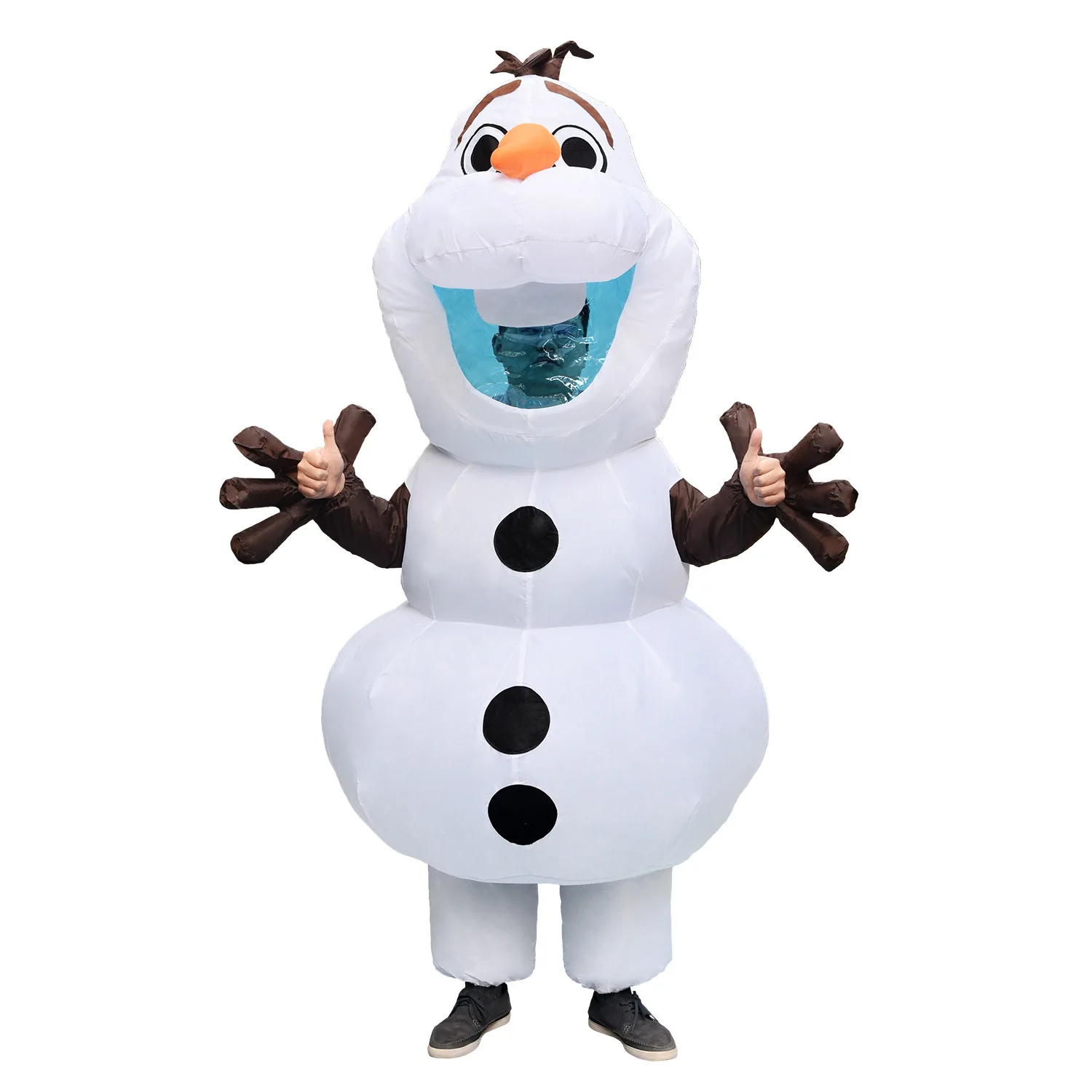 Snow Man Olaf Vestiti Gonfiabili Puntelli Per Bambole Costume Bambini Halloween Bambini Adulti Performance Vestire Oggetti Di Scena Divertenti