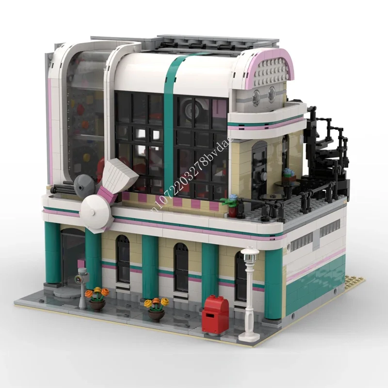 2171 Pz Moc Modular Bowling Alley & Diner Street View Modello Building Blocks Tecnologia Mattoni Fai Da Te Assemblaggio Creativo Giocattoli Regali