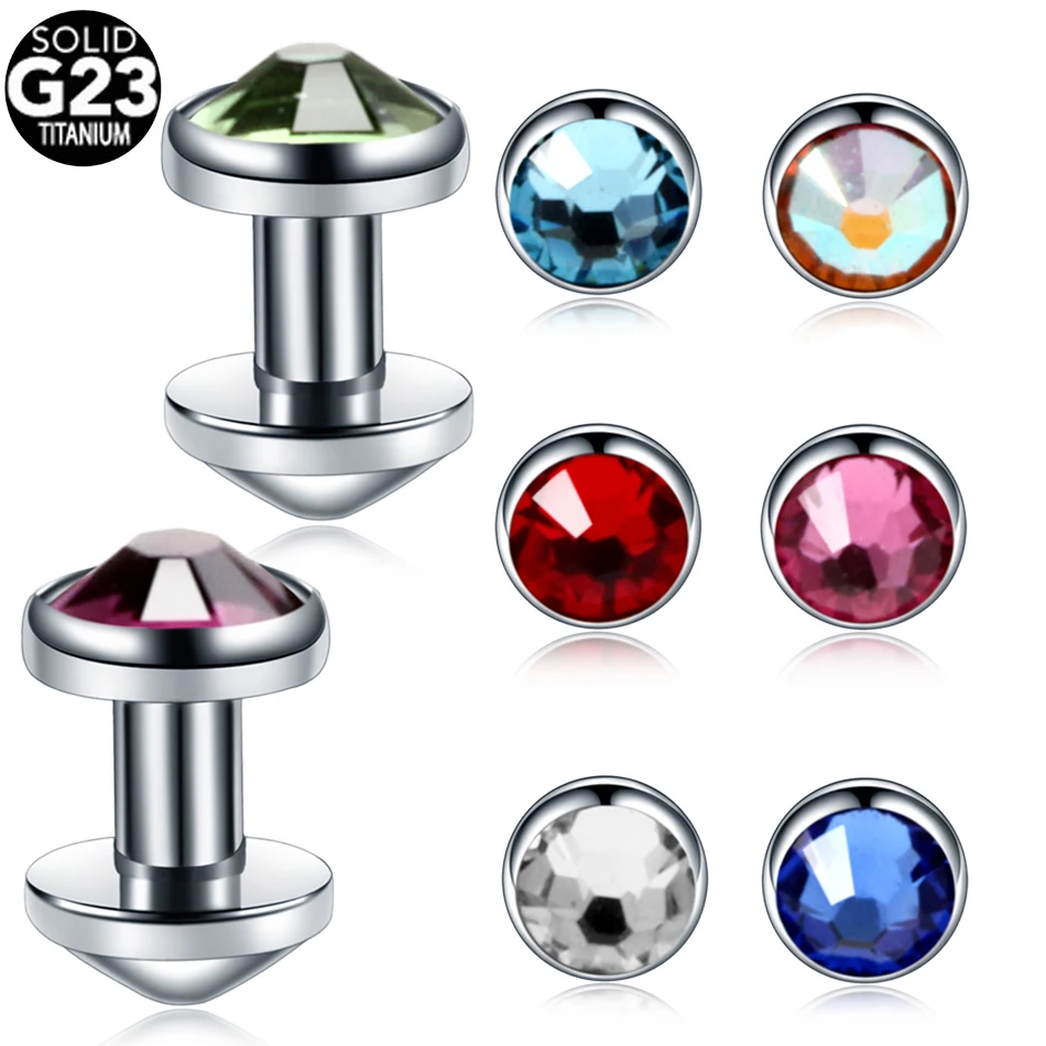 Titanio G23 Dermal Top Micro Skin Diver Dermal Piercing Jewelled Monili Del Corpo Allegati