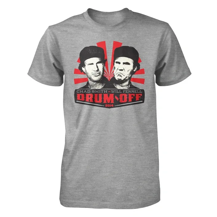 Will Ferrell Chad Smith Drum Off Shirt Classic Sport Grigio Unisex S-5Xl H3035 Maniche Lunghe