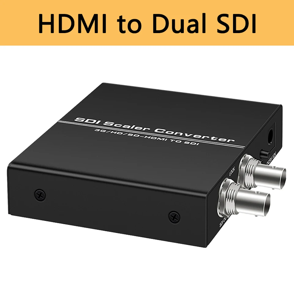 Scaler Hdmi A 2 Sdi Converter Adattatore 1080P Full Hd 2 Porta Sd-Sdi/Hd-Sdi/3G-Sdi Bnc Sdi Con Il Tasto Di Interruttore Per La Tv Dvd Monitor