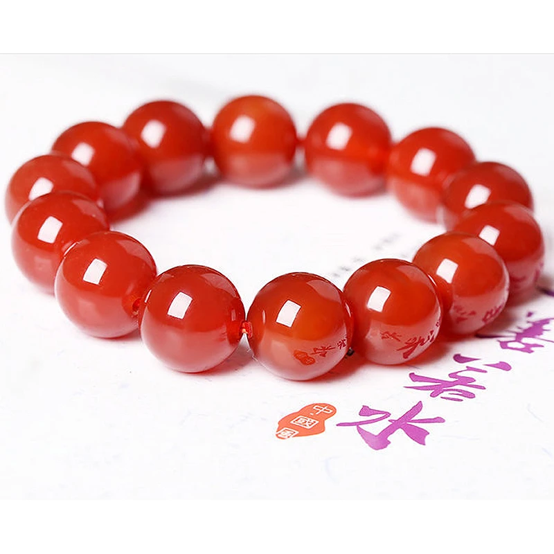 Fnaf 2 Rupee Item 10Mm 18Beads Natural Red Corniola Bracciali Donna Pulseras Mujer Statement Bracciale Calcedonio Uomo