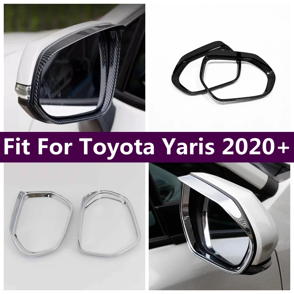 Misura Per Toyota Yaris 2020 - 2022 Specchietto Retrovisore Specchietto Retrovisore Pioggia Sopracciglio Guarnizione Scudo Ombra Decor Cover Trim Acce