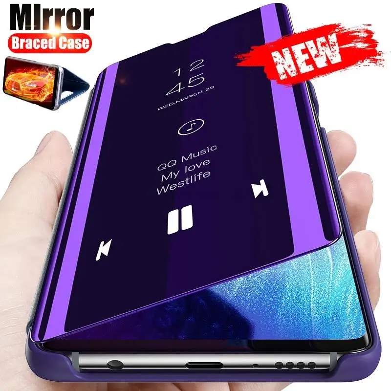 Custodia Smart Mirror Per Samsung Galaxy A12 Stand Book Flip Cover Per Samsung Galaxy A12 A 12 12A Sm-A125F Custodie Coque