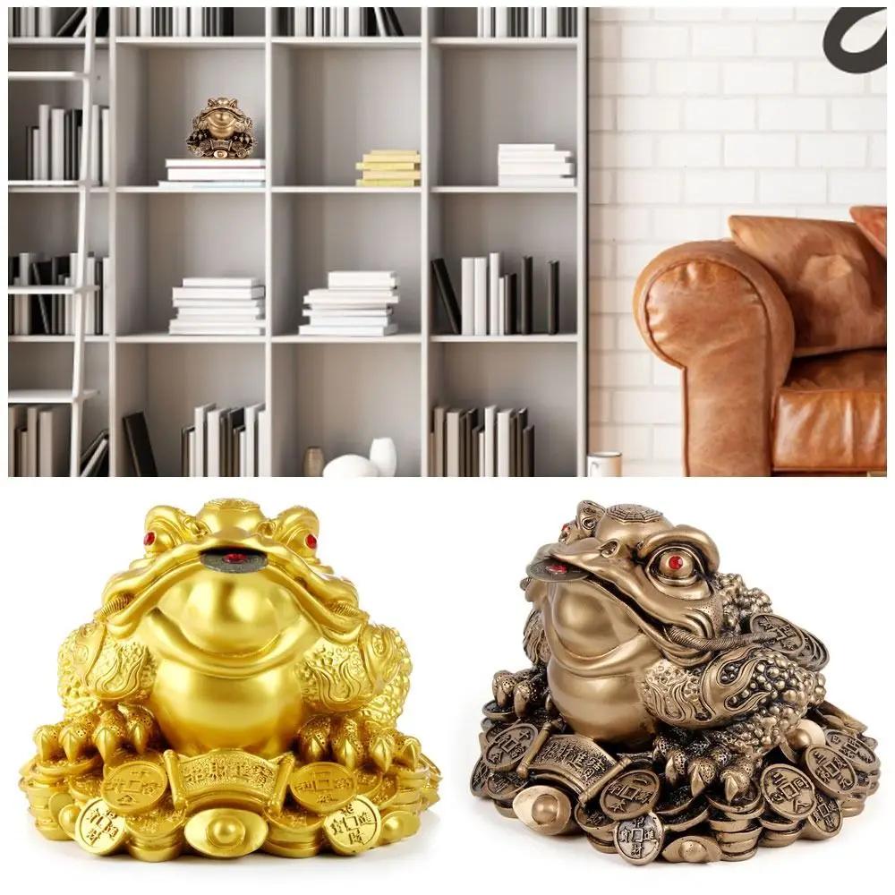 Home Fortune Craft Lucky Frog Ornament Feng Shui Money Toad Frog Decor