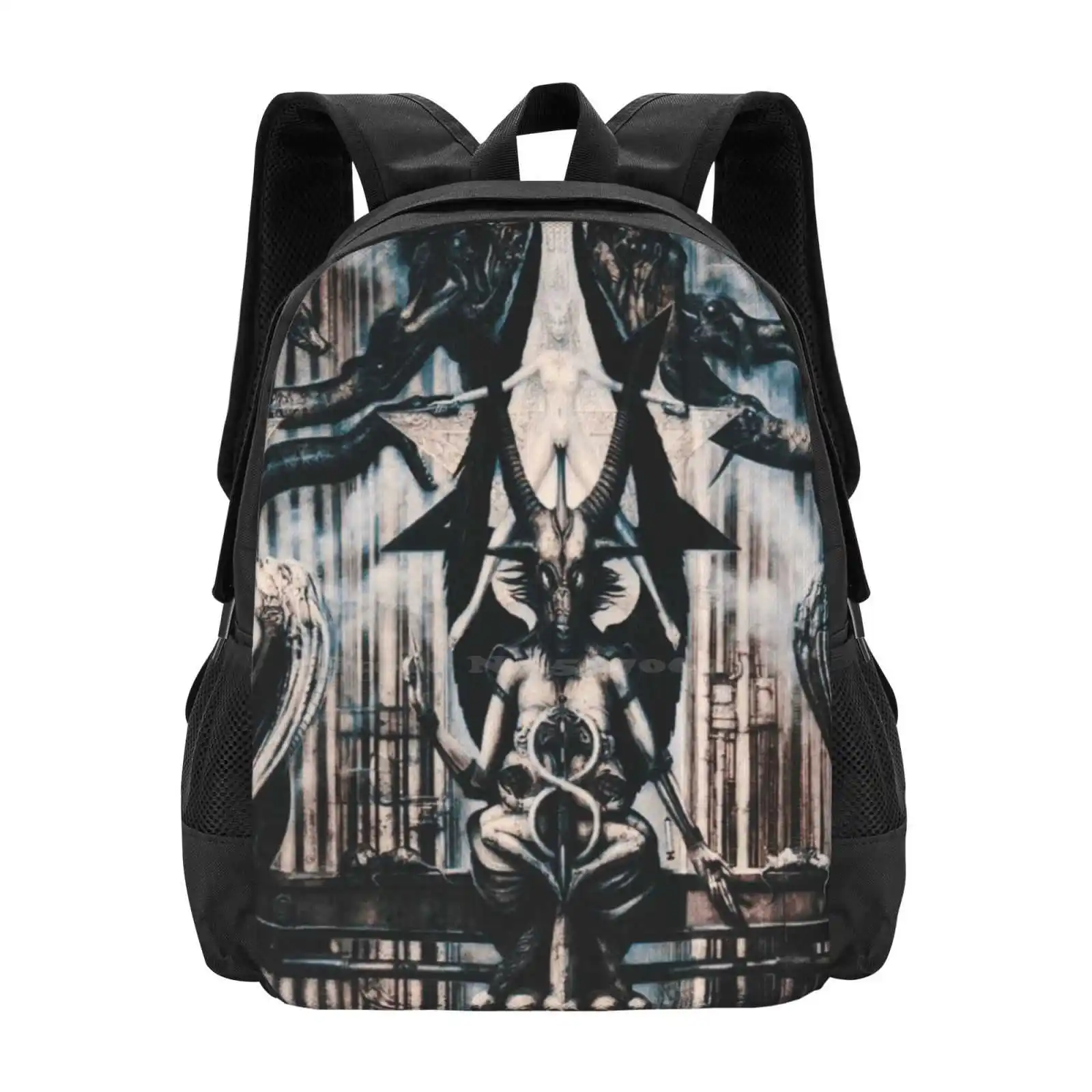 Necronomicon Hr Giger Pattern Design Laptop Borse Da Viaggio Borse Da Scuola Necronomicon Horror Hr Giger Occulto Hp Lovecraft Thelema Fantasy