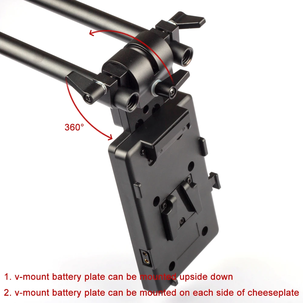 Rotazione Girevole A 360 ° 15Mm Morsetto Per Asta Piastra Per Formaggio V-Mount Batteria Piastra Di Base Fr 4K 8K Pellicola Per Fotocamera Steadicam G