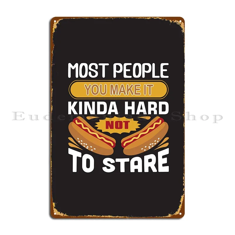 Guarda Hotdog Targa In Metallo Poster Arrugginito Wall Cave Home Print Cinema Tin Sign Poster