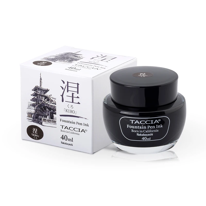 Janan Original Taccia Non Carbon Ink 13 Colori Nero Blu Rosso Penna Per Studenti Art Ink Dye Tipo Penna Non Bloccante 40Ml