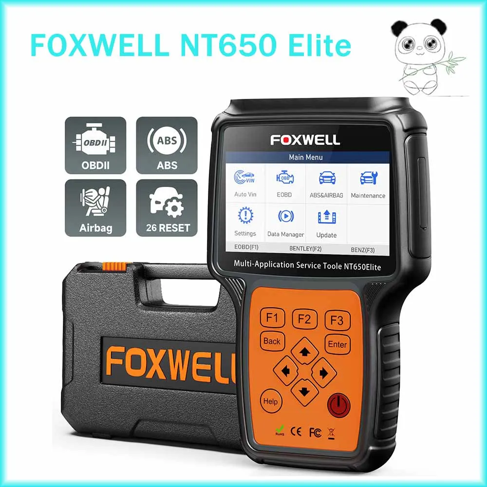 Foxwell Nt650 Elite Obd2 Scanner Automobilistico Sas A/F Oil Epb Brt Dpf 26 + Reset Strumento Diagnostico Per Auto Professionale Scanner Obd2