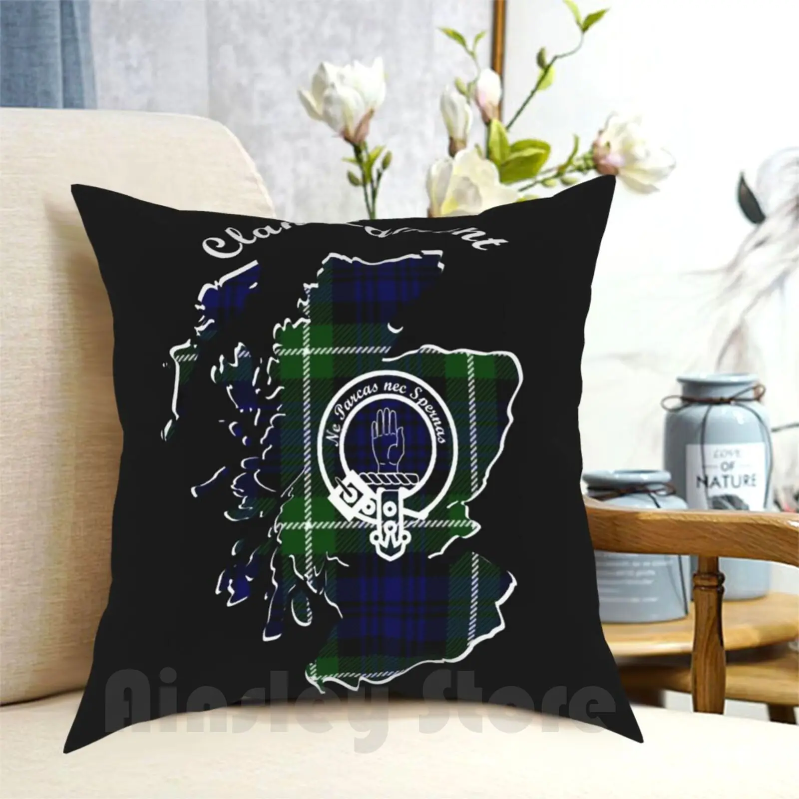 Clan Lamont Scozia Mappa Fodera Per Cuscino Stemma Stampato Cuscino Morbido Per La Casa Lamont Heraldry Stemma Tartan Kilts
