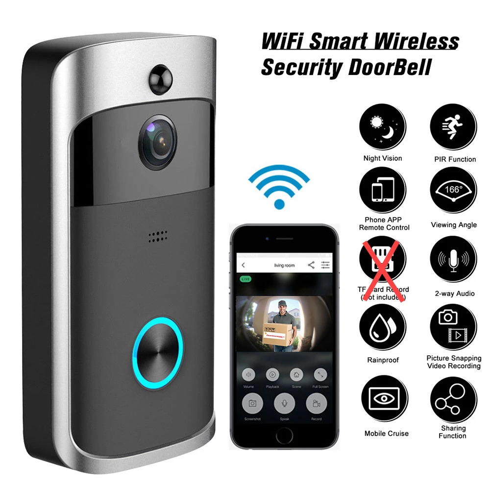 2023 Smart Doorbell Camera Wifi Wireless Call Intercom Video-Eye Per Appartamenti Campanello Per Porte Per Telefono Telecamere Di Sicurezza Domestica