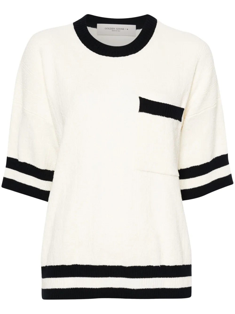Golden Goose Journey W's College towelling T-shirt - Bianco