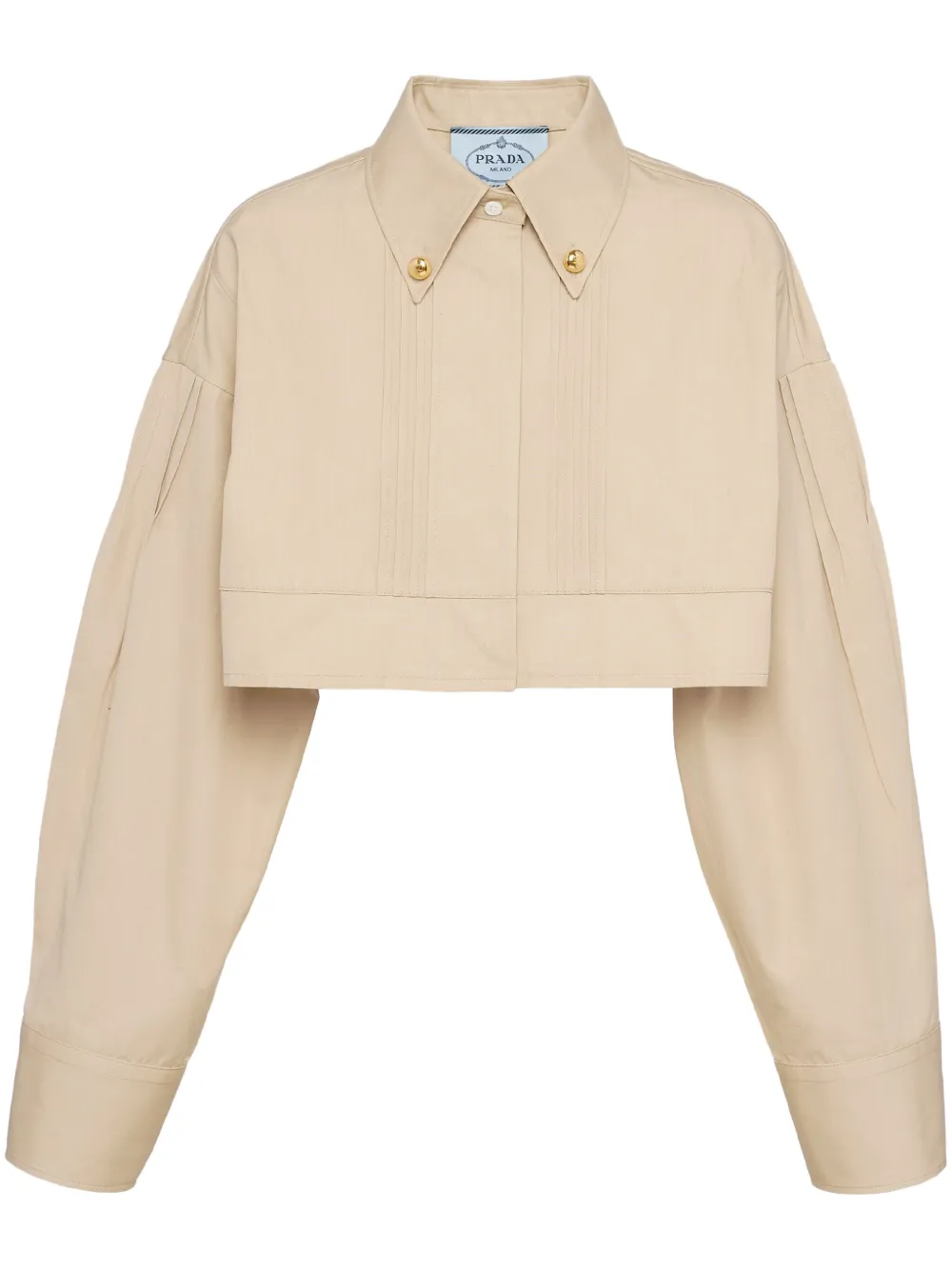 Prada cropped cotton jacket - Toni neutri