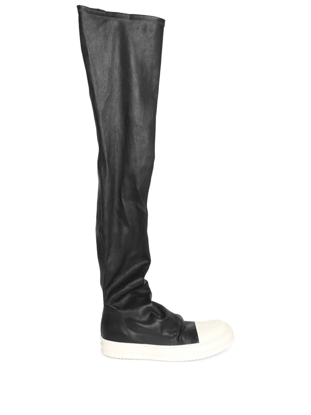 Rick Owens thigh-high leather boots - Nero