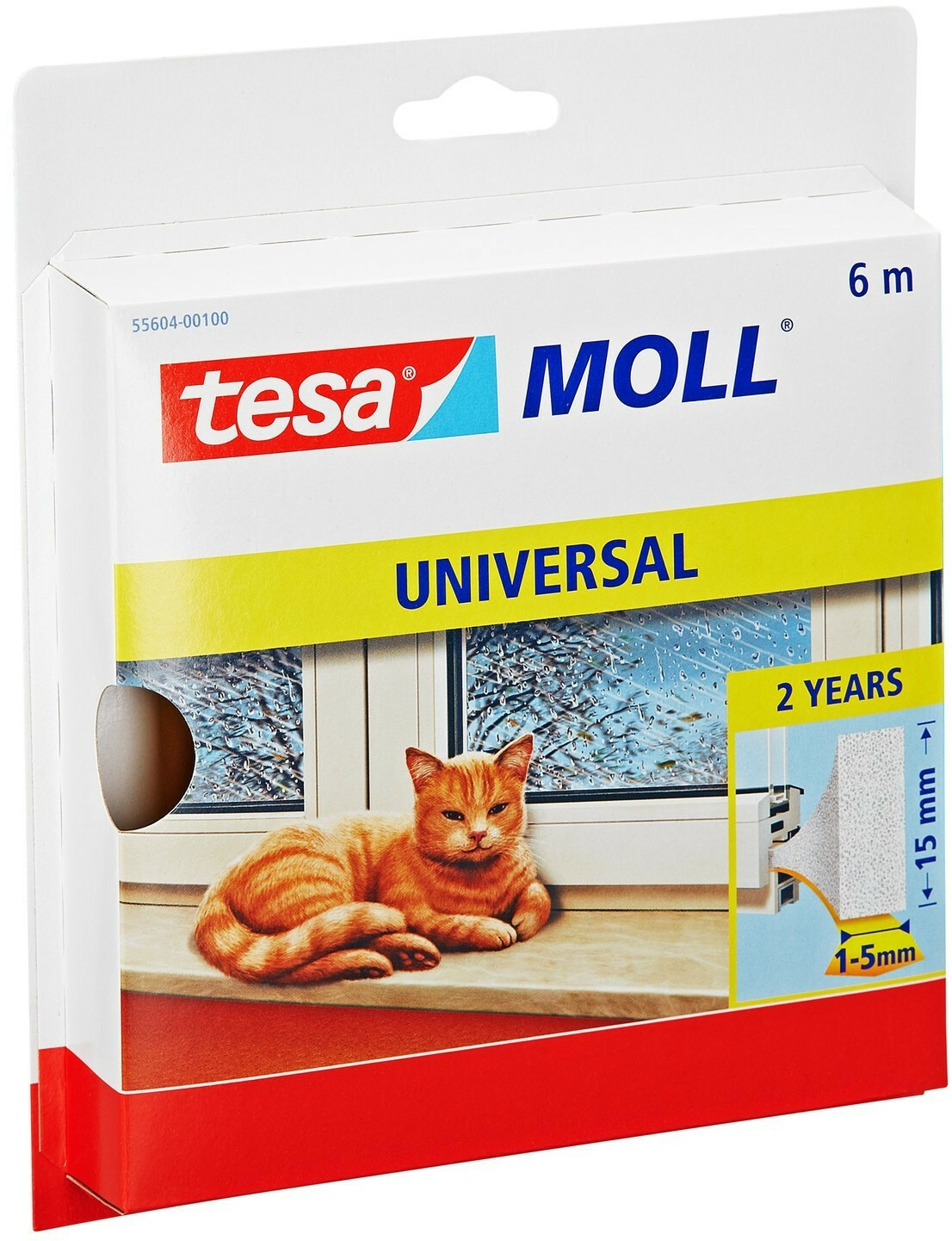 Tesa Moll Schaumstoffdichtung Für Fenster Türen  55604    6M X 15Mm