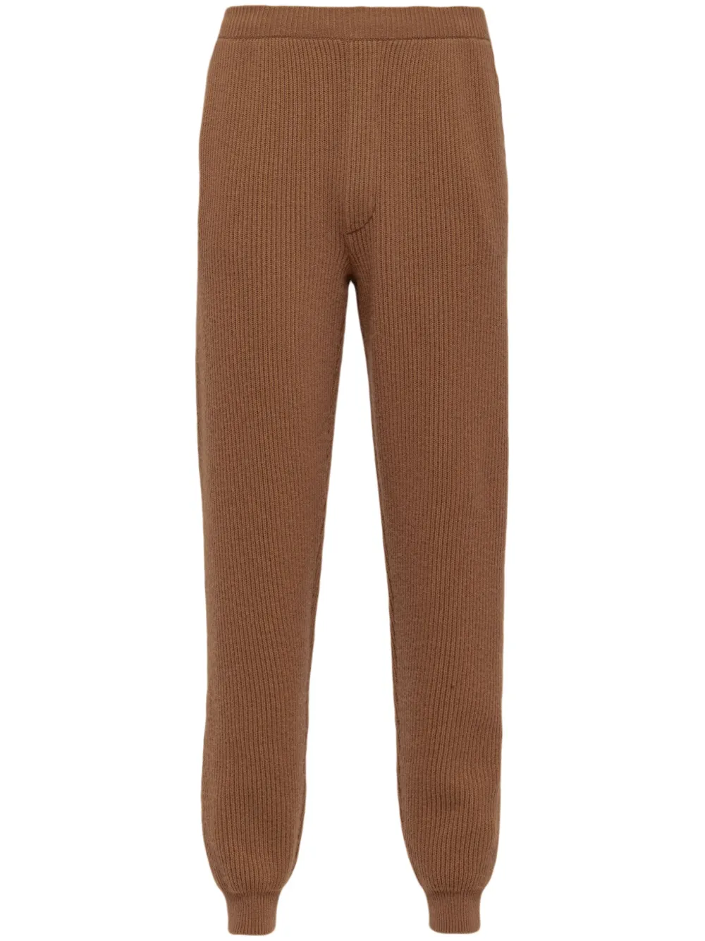 Prada cashmere tapered track pants - Marrone