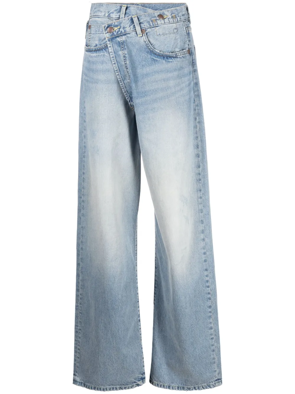 R13 Jeans a gamba ampia Crossover - Blu