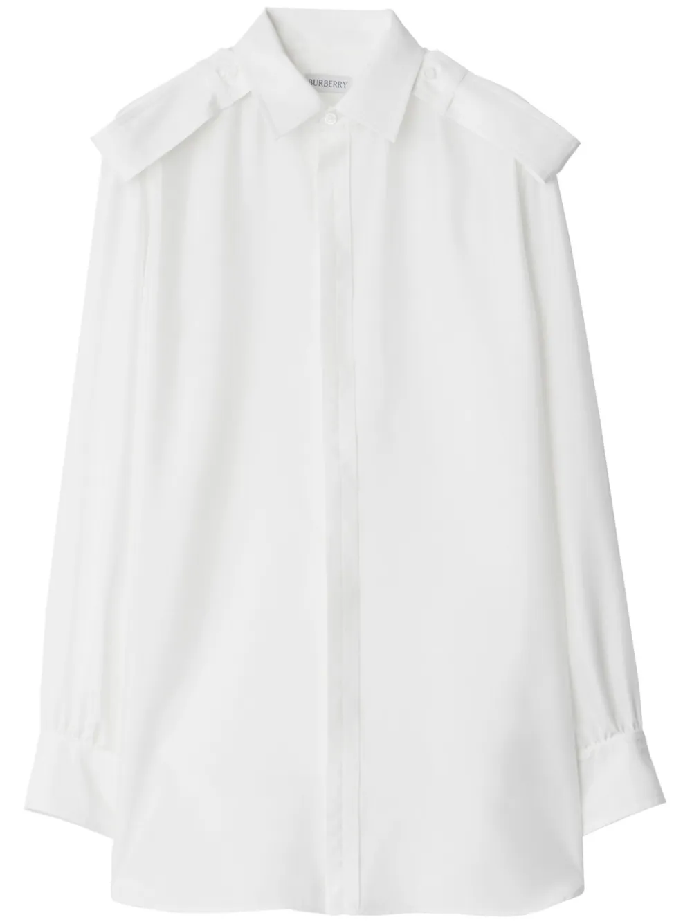 Burberry long-sleeve silk shirt - Bianco