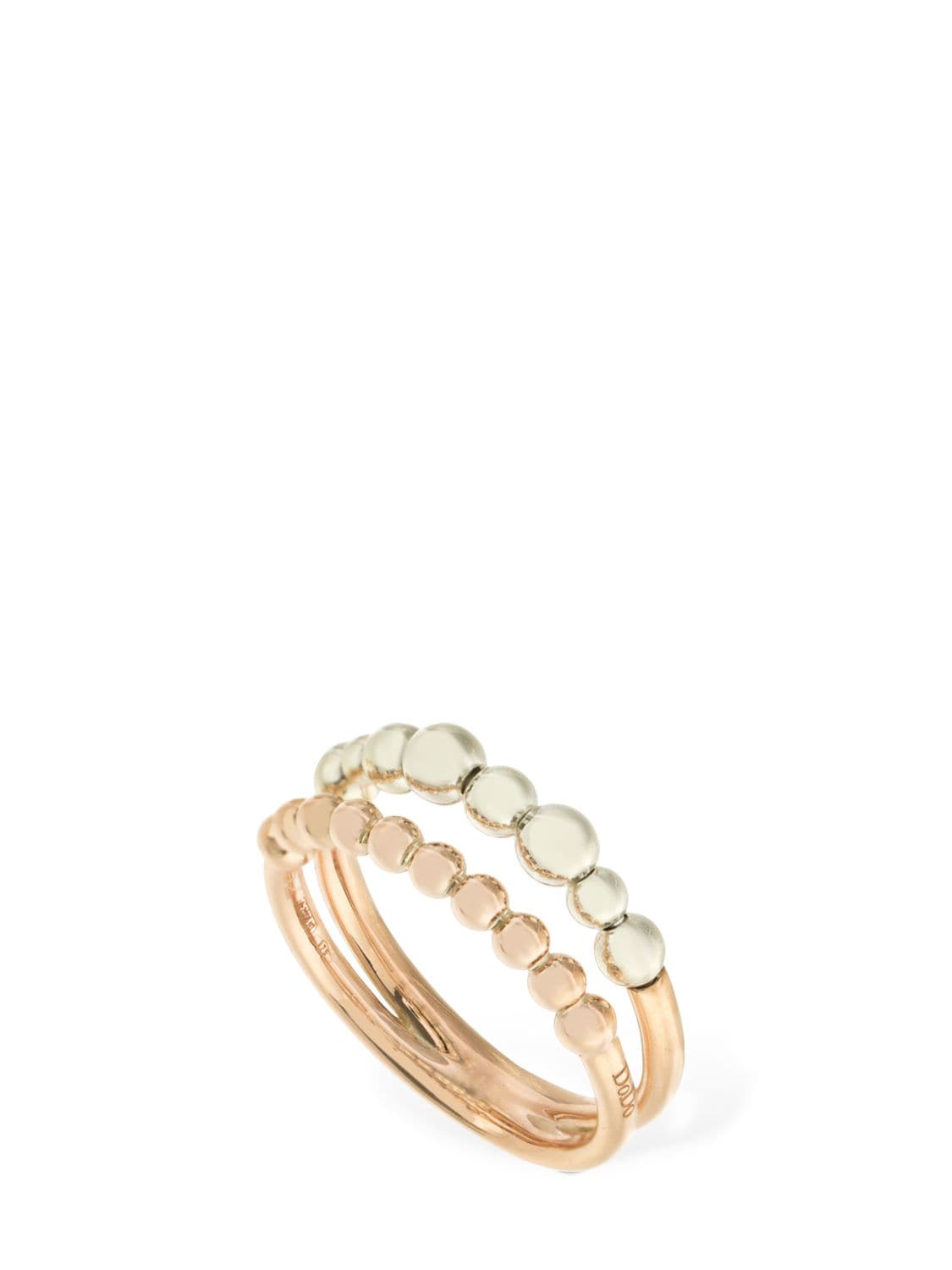 Anello Bollicine In Argento E Oro Rosa 9Kt