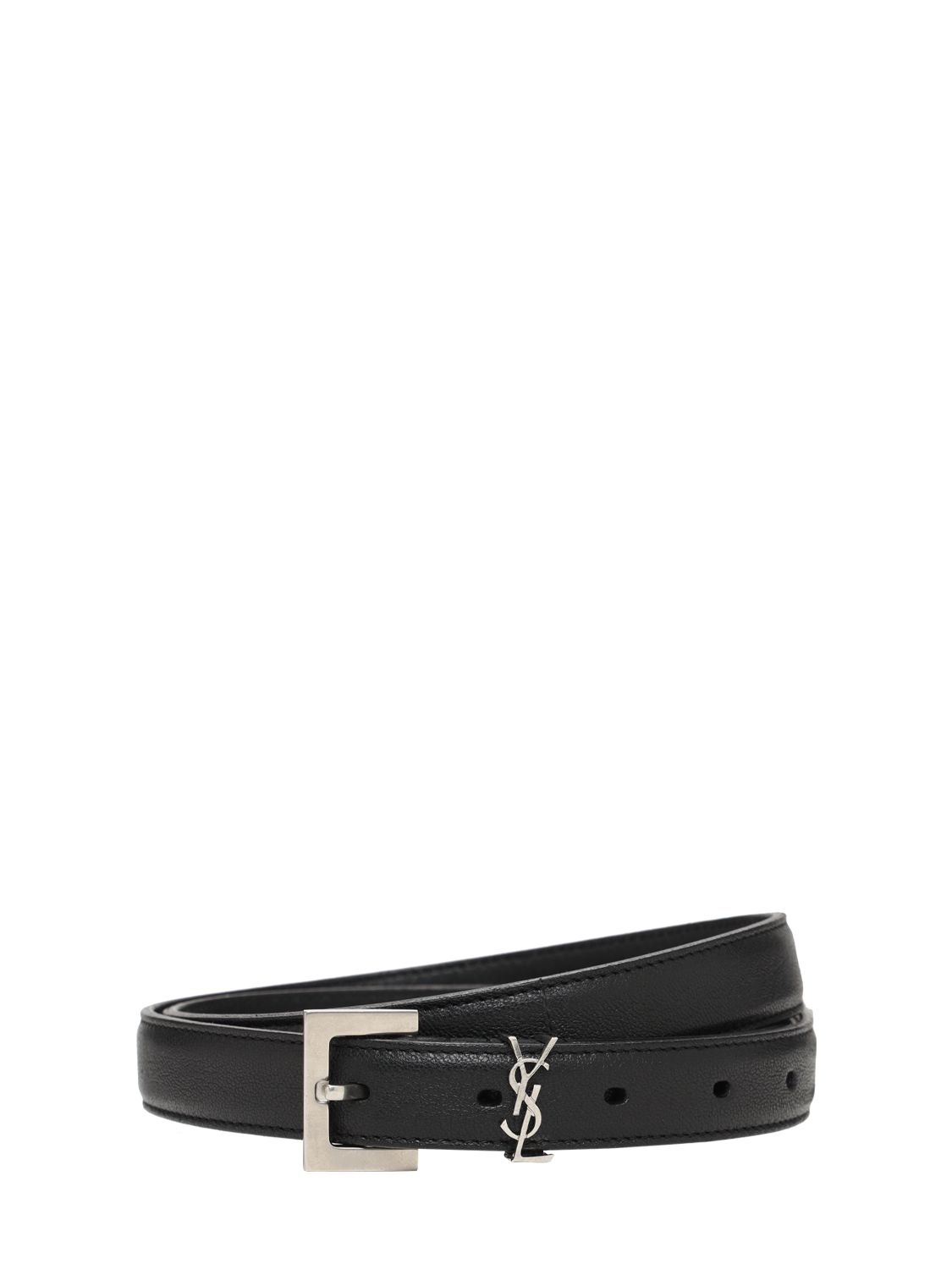 Cintura Ysl In Pelle Morbida 2Cm
