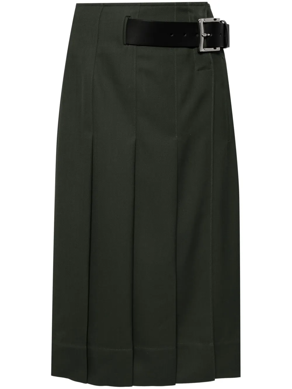 Tibi high-waist pleated skirt - Verde