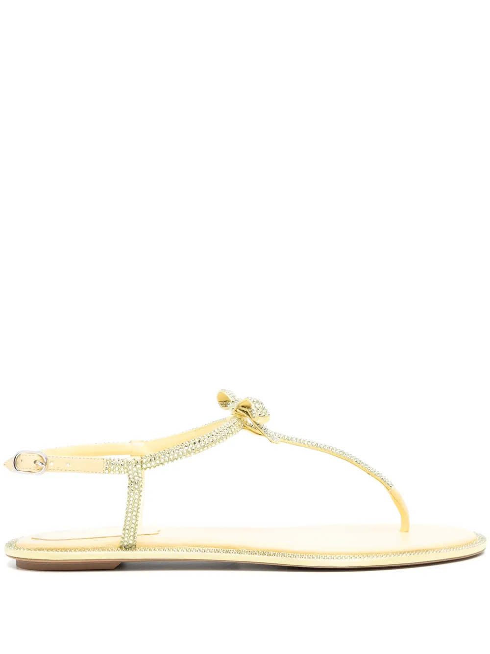 René Caovilla Caterina rhinestone-embellished leather sandals - Giallo