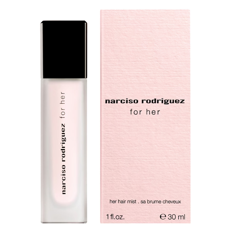 Fragancia Para El Cabello Narciso Rodriguez For Her Hair Mist, Envase De 30 Ml, Perfume Para Mujeres