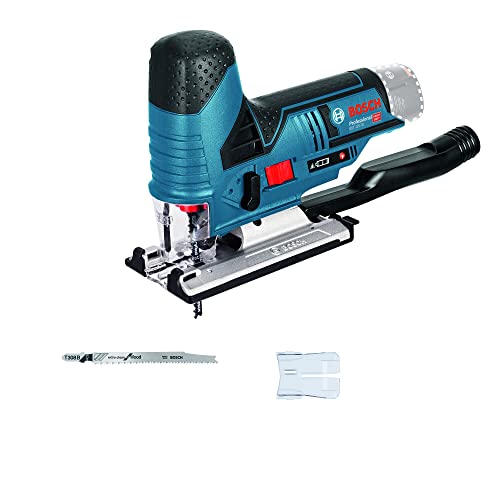 Bosch Professional 12V System Akku Stichsäge Gst 12V-70 (2X Sägeblatt, Gleitschuh, Spanreißschutz, Schnitttiefe In Holz: 70 Mm, Ohne Akkus Und Ladeger