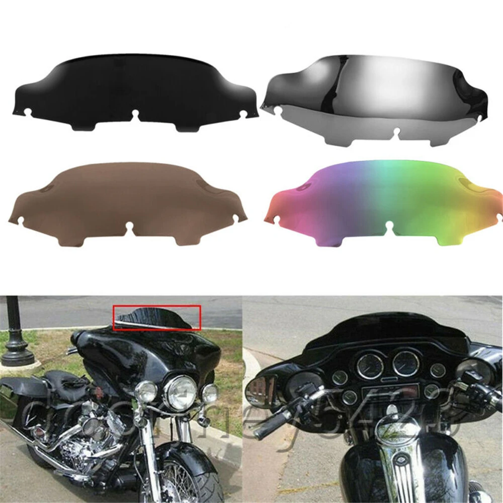 Moto 6 "8" Parabrezza Parabrezza Cupolino 4 Colori Per Harley Electra Street Glide Touring 1996-2013 Nuovo