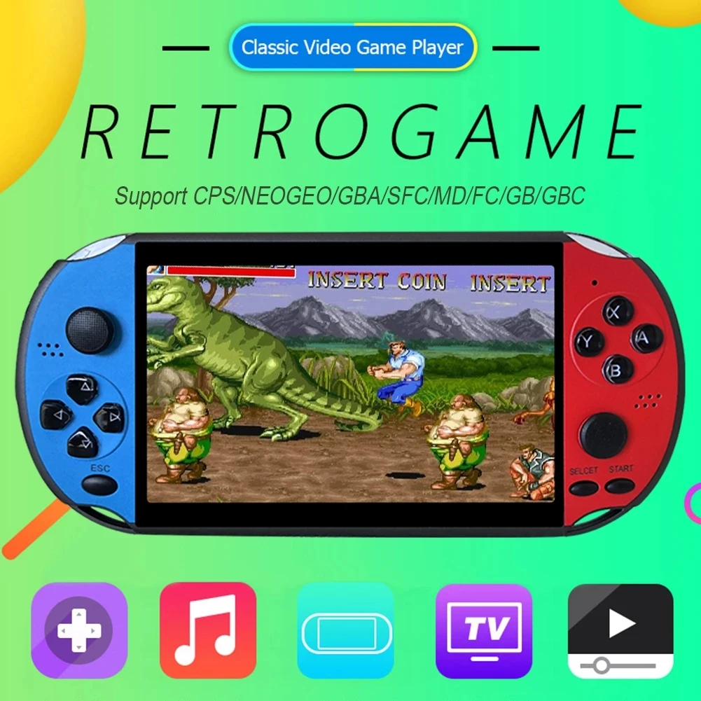 X12 Handheld Game Console 8Gb Built-In 2000 Games For Psp Game Kit Protable Game Player Support Fc/Gb/Gba/Md/Nes/Sf Games