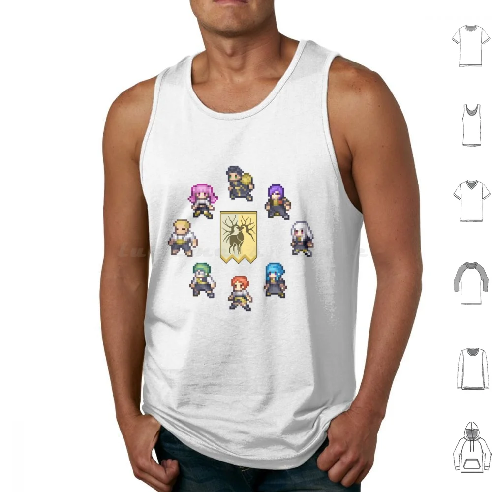 Golden Deer 8 Bit Canotte Stampa Cotone Fire Emblem Fire Emblem Tre Case Fe3H Fire Emblem 3 Case Golden