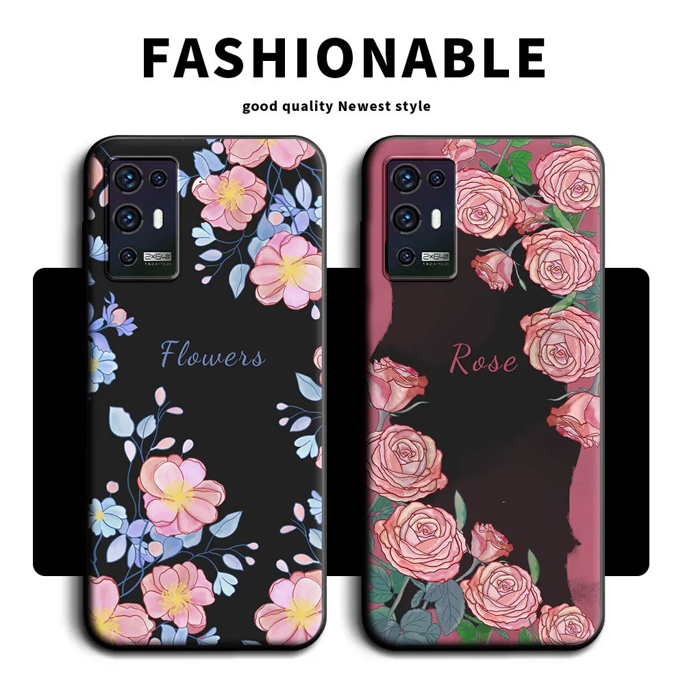 Per Zte Axon 30 Pro 30S Custodia Morbida In Silicone Tpu Panda Flower Butterfly Coppia Custodia Per Telefono Per Zte Axon 30 Ultra Axon 30 Cover Poste