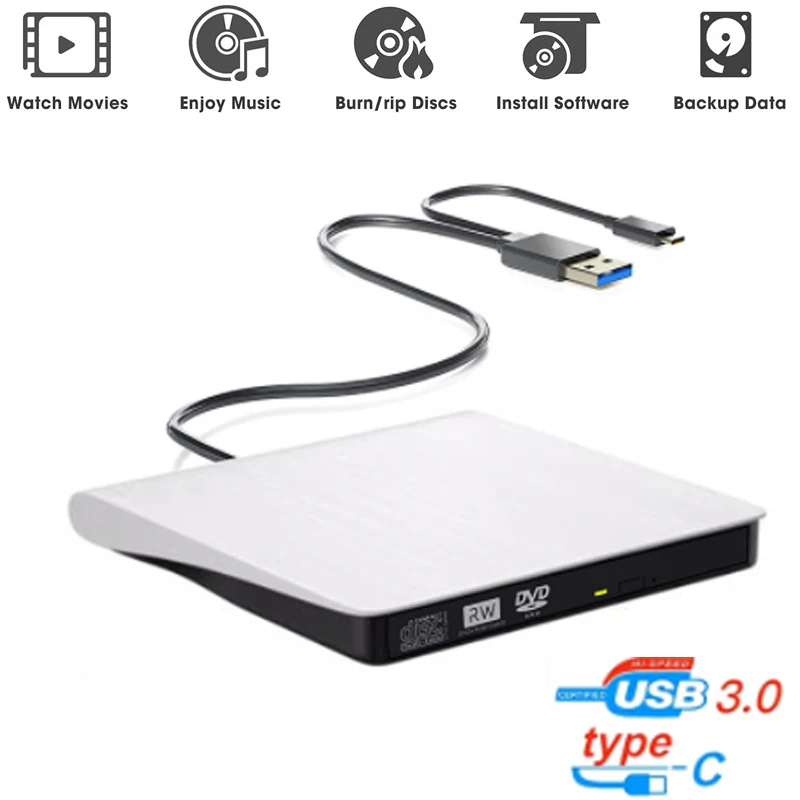 Unità Esterna Bd-Rdl Dvd-Rw Cd Writer Combo Recorder Riproduci Video 3D One Touch Pop-Up Per Huawei Matebook 14S 13S D14 D15 Xpro