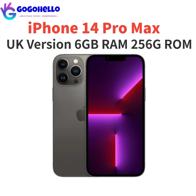 Originale Iphone 14 Pro Max 5G 6.7 "Ios16 256Gb Rom 6Gb Ram Versione Uk Genuine Retina Oled Face Id Nfc A16 Telefono Sbloccato