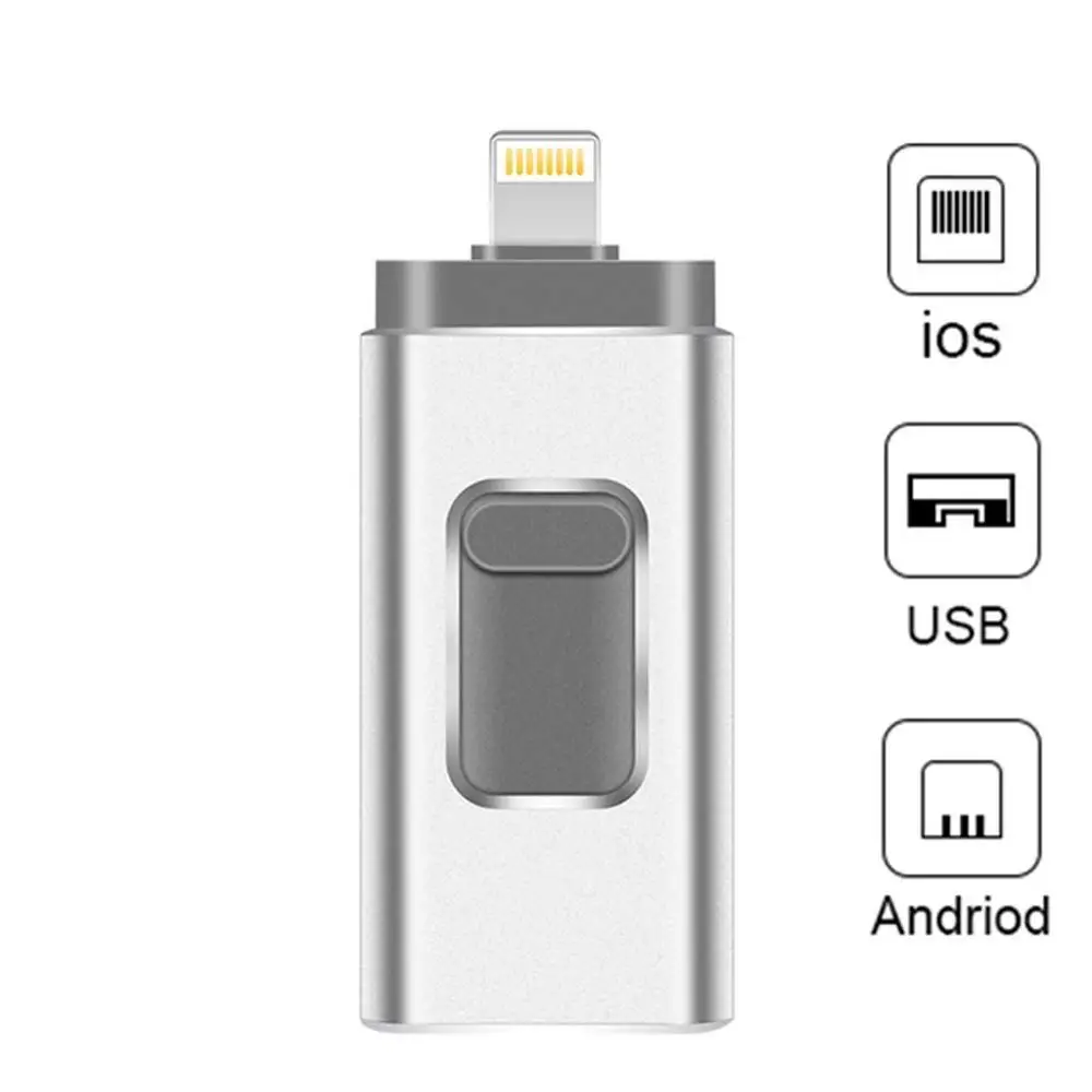 Pendrive Iphone Flash Drive 3-In-1 Lightning Otg Jump Drive Usb 3.0 Drive Pen Drive 256Gb Memory Stick Compatibile Apple Ipad Pc