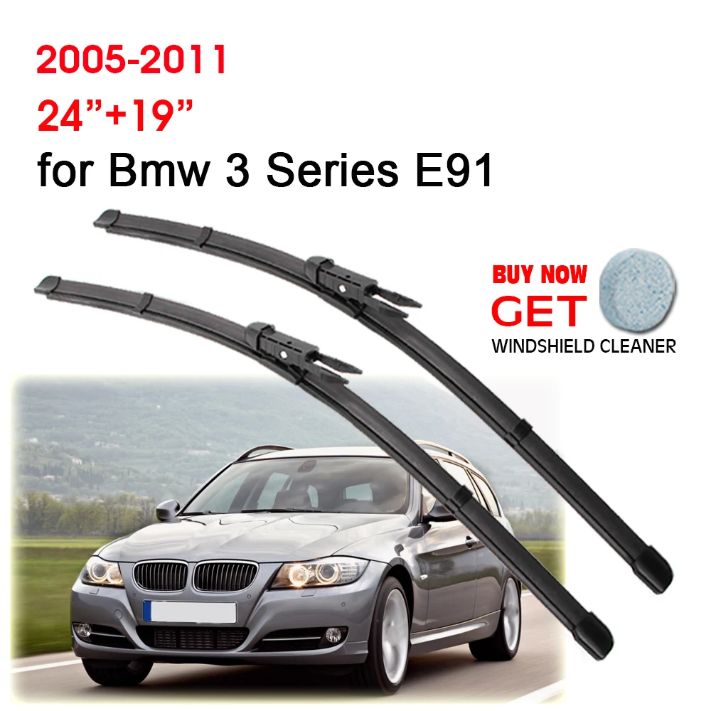 Spazzola Tergicristallo Per Auto Finestra Anteriore Parabrezza Spazzole Tergicristallo 24 "+ 19" Per Bmw Serie 3 E91 2005-2011 Accessori Auto