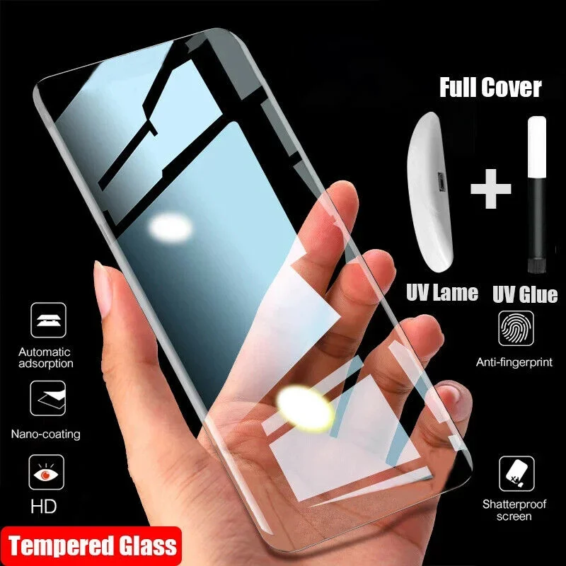 Vetro Temperato Uv Per Samsung Galaxy S22 S21 S20 Protezione Dello Schermo Nota 20 Ultra Note 10 S 22 Ultra 21 Note 10 9 8 Plus S10 S9 S8