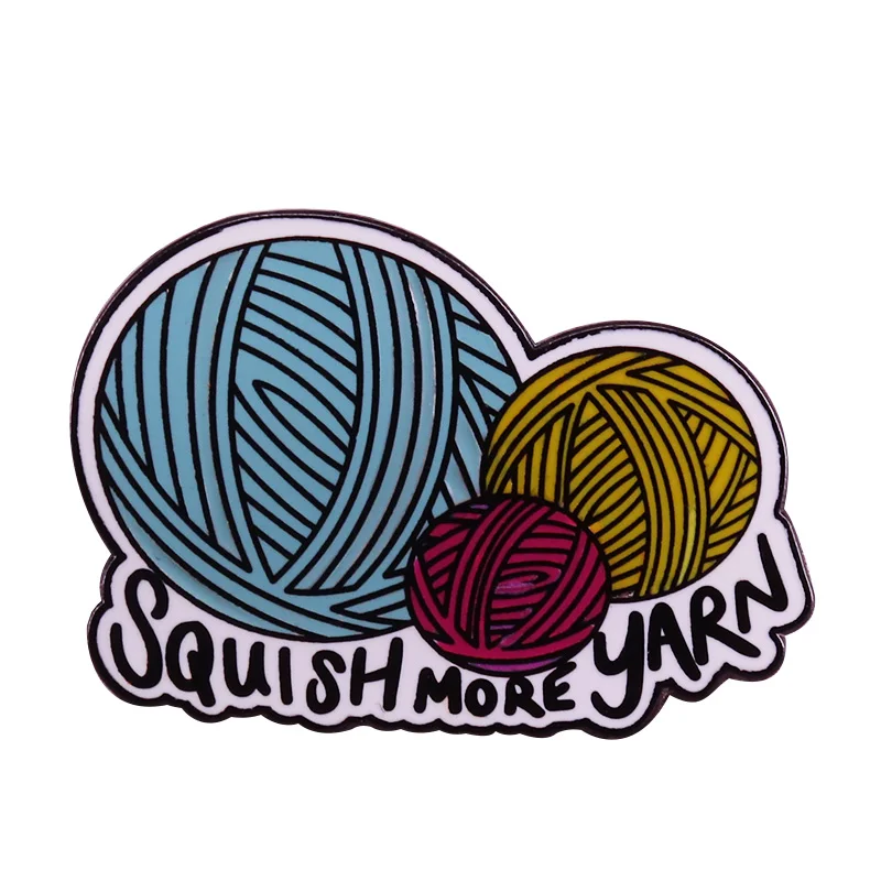 Squish Più Filato Spilla Crochet Del Knit Pin Bella Mestiere Accessorio Creativo Knitters Flair Distintivo Regalo