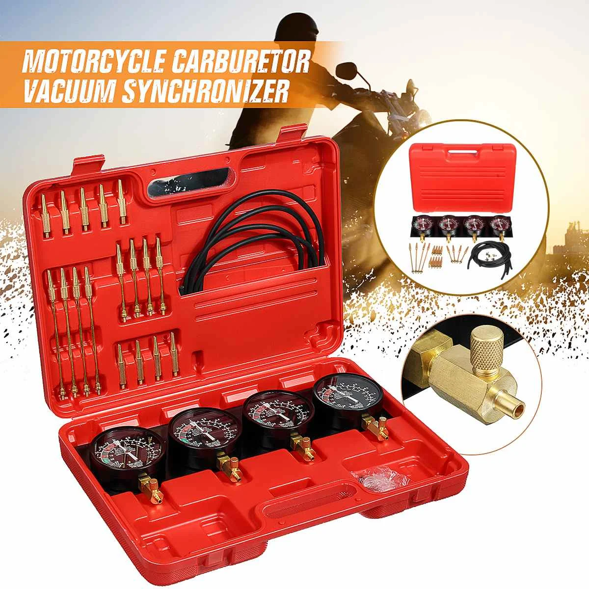 Motociclo Carburante Vuoto Carburatore Sincronizzatore Strumento Carb Sync Gauge 2/4 Cilindro Per Moto Moto Carburatori Carbu Universale